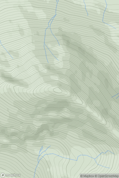 Thumbnail image for Sgurr Thuilm [Minginish and the Cuillin Hills] showing contour plot for surrounding peak